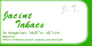 jacint takacs business card
